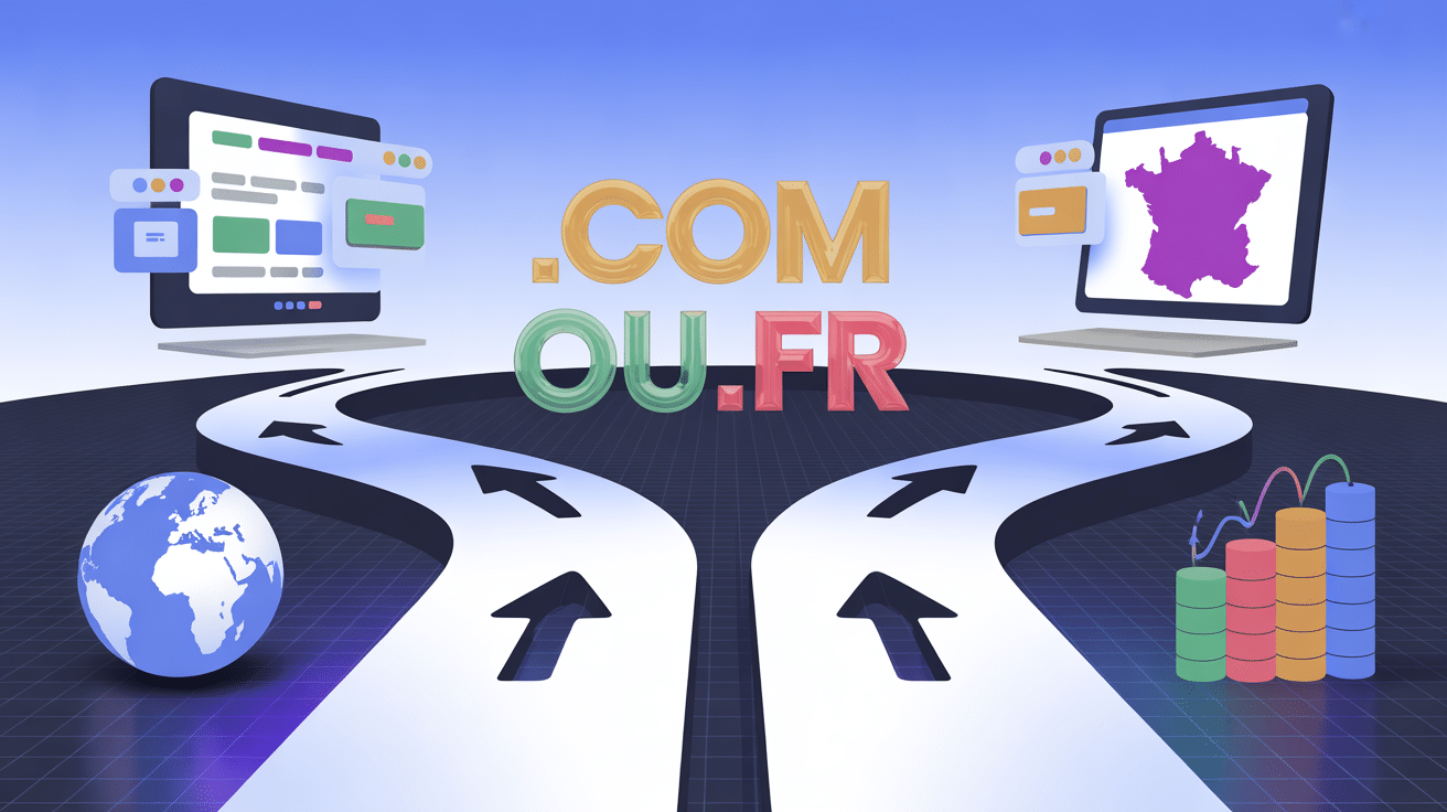 .com ou .fr illustration décision nom de domaine