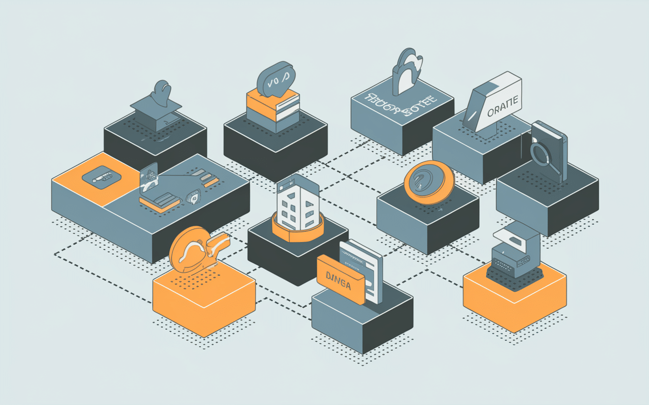 Schéma dig marketing canaux digitaux interconnectés