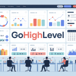 interface gohighlevel tableau de bord marketing automation