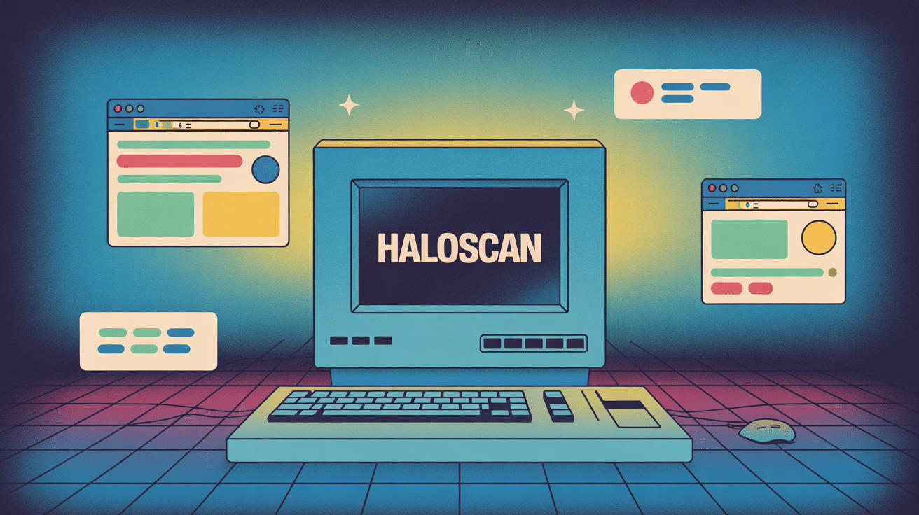 interface haloscan vintage pc années 2000