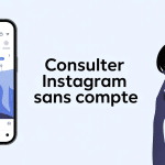 Instagrame sans compte accès sécurisé mobile illustration