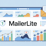 interface mailerlite emailing moderne avec graphiques