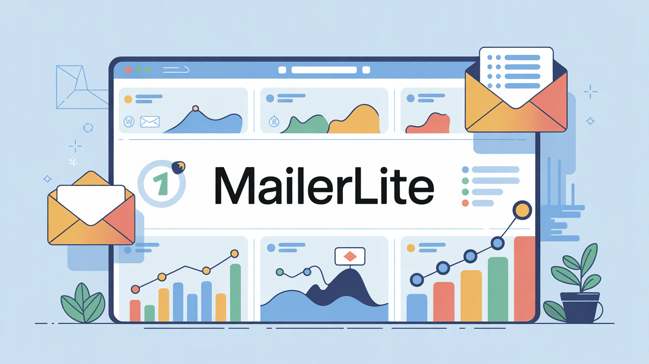 interface mailerlite emailing moderne avec graphiques