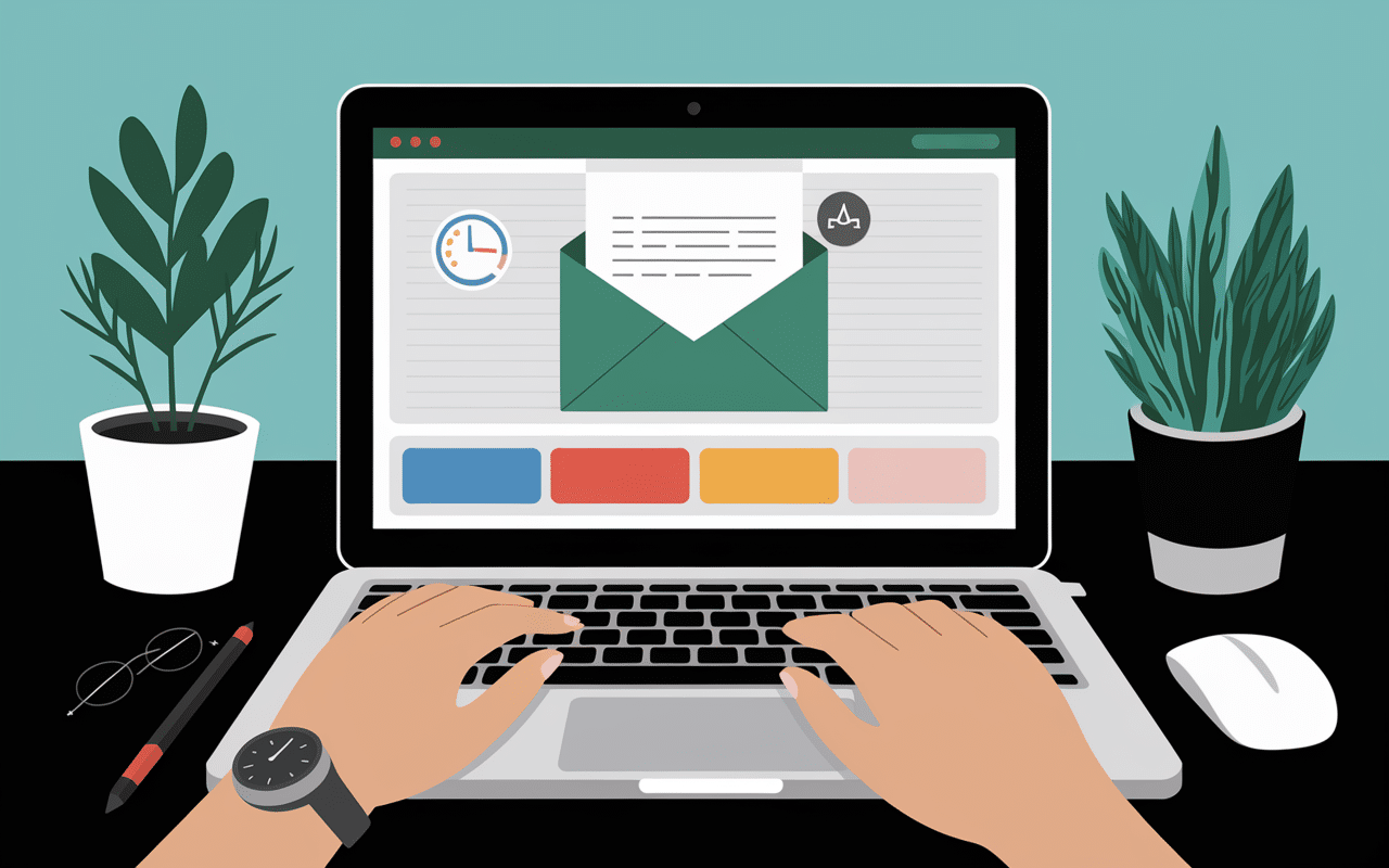 interface creation email intuitive mailerlite sur ordinateur