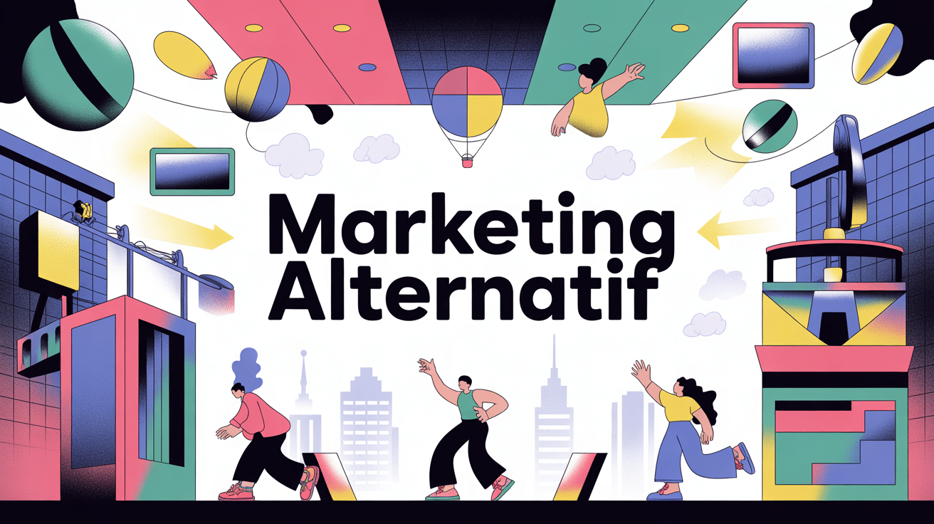 Visuel marketing-alternatif avec installations créatives en ville
