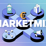 Illustration marketmix quatre piliers icônes