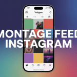 Montage feed Instagram interface smartphone