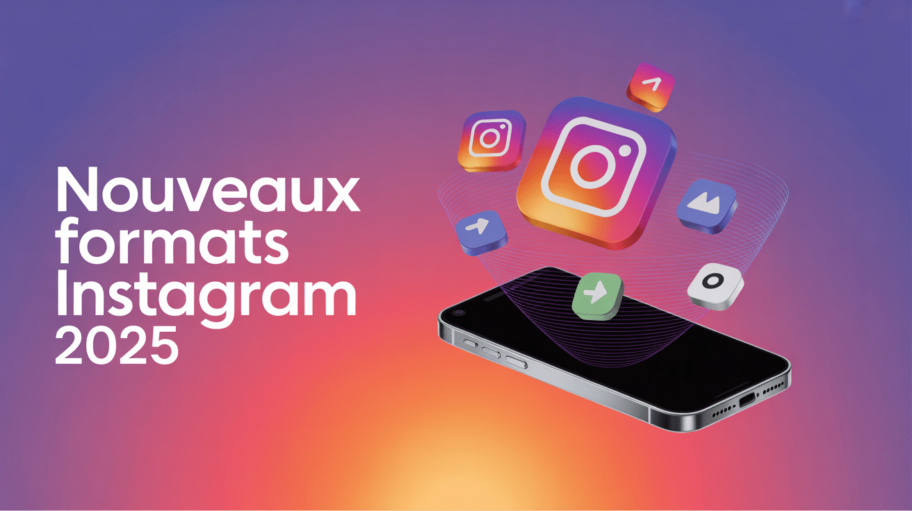 nouveau format instagram smartphone et icones couleurs