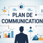 plan de communication sur tableau blanc moderne