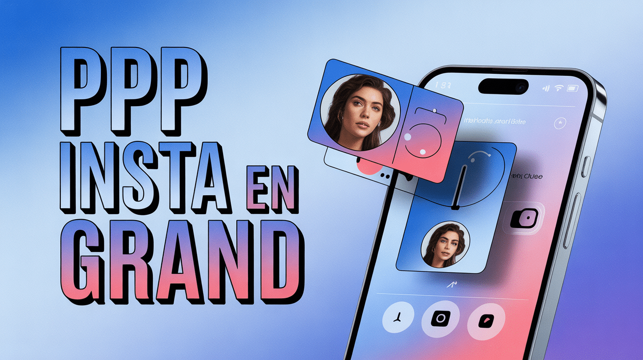 illustration pp insta en grand smartphone