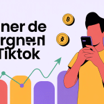 illustration rémunération tiktok smartphone graphique