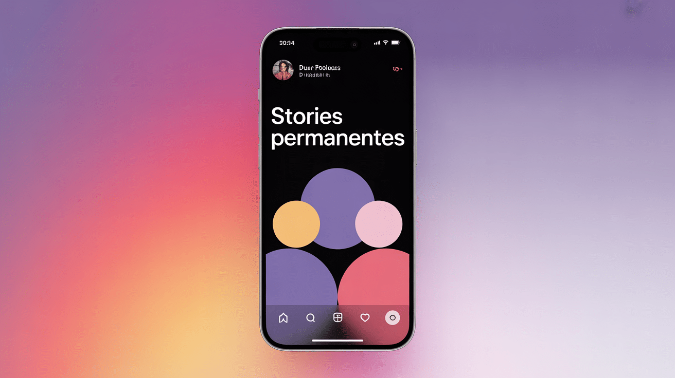 Story permanente Instagram vue profil smartphone