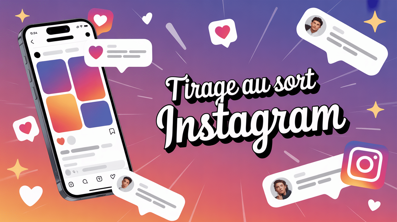 Visuel tirage au sort Instagram smartphone moderne