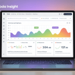 Écran interface Yooda Insight avec graphiques SEO