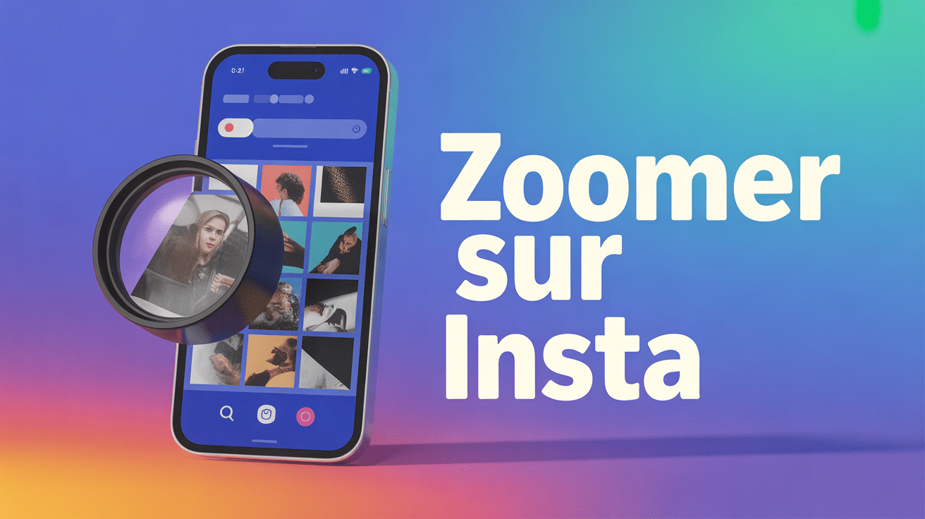 Zoom Insta illustration smartphone loupe