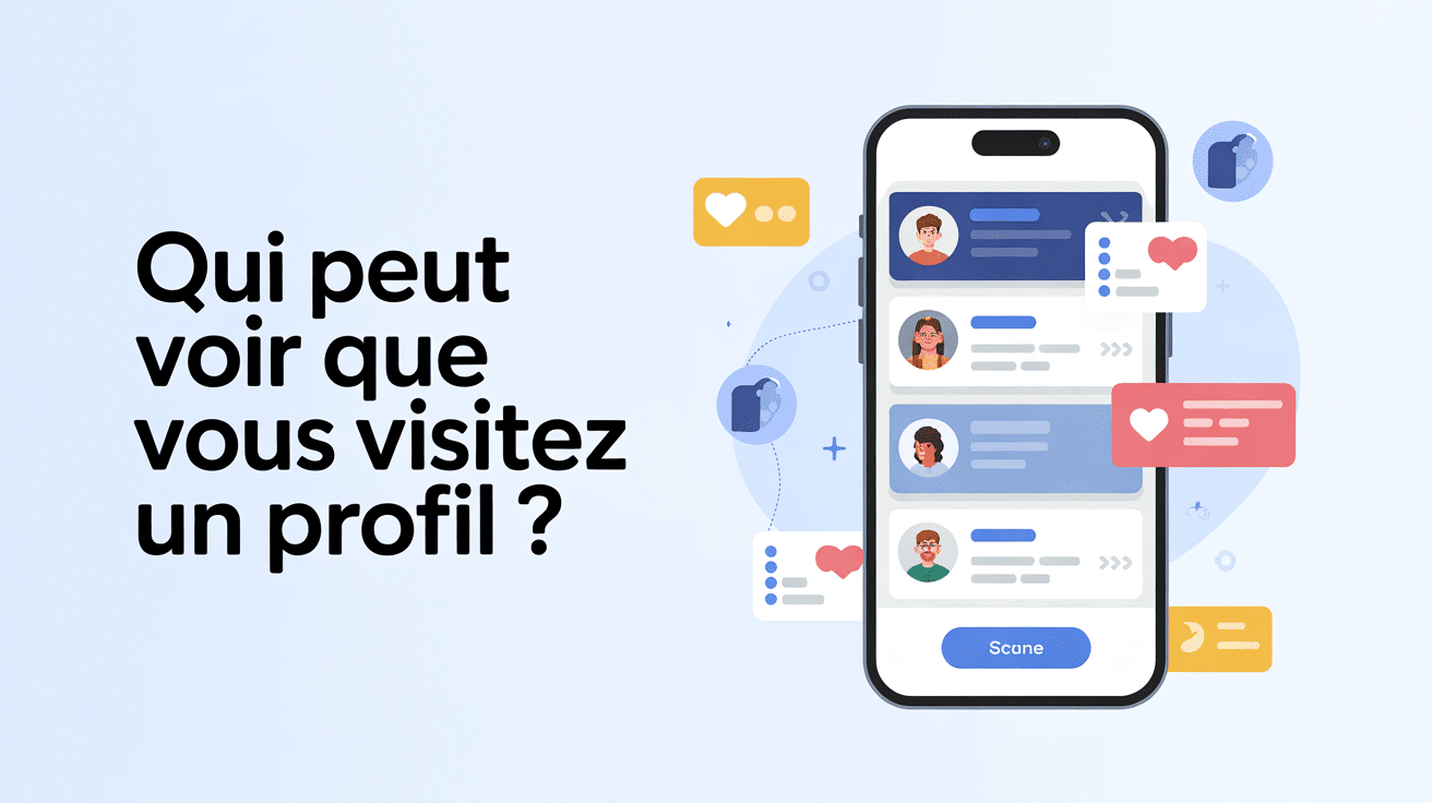 A été notifié de votre visite sur son profil illustration réseaux sociaux notification