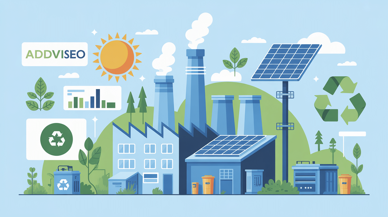 addviseo expertise énergétique illustration usine panneaux solaires