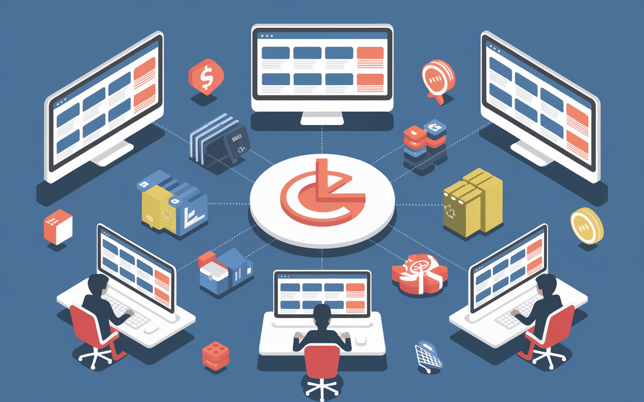 Vue conceptuelle b marketplace fonctionnement pour pros