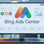 Interface Bing Ads Center sur écran ordinateur