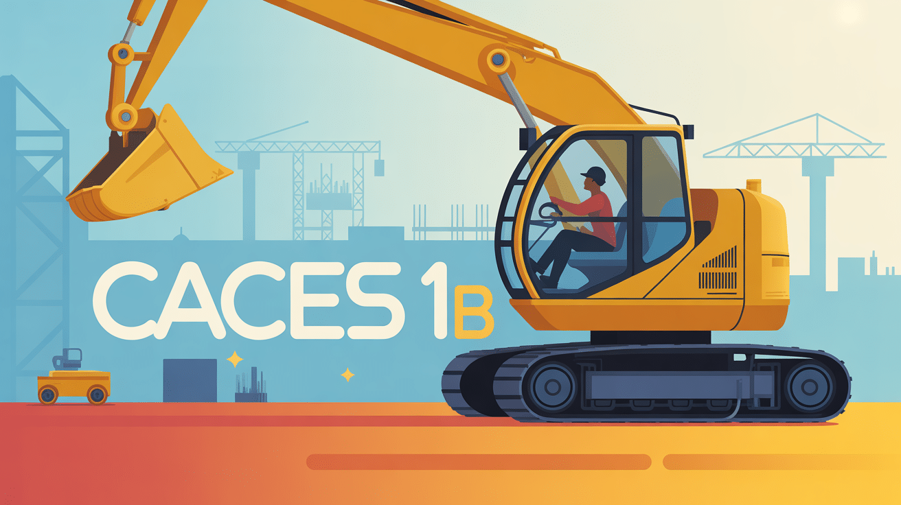 illustration caces 1b nacelle élévatrice sur chantier