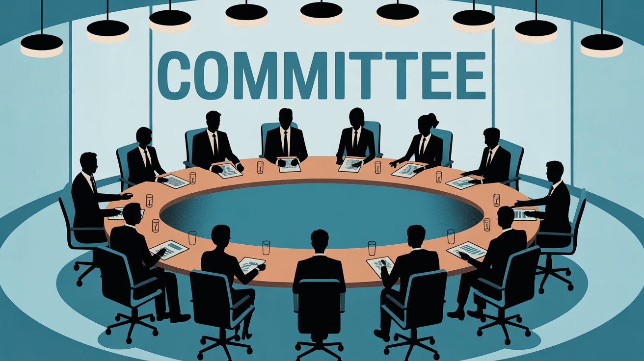 Image Committee table de réunion