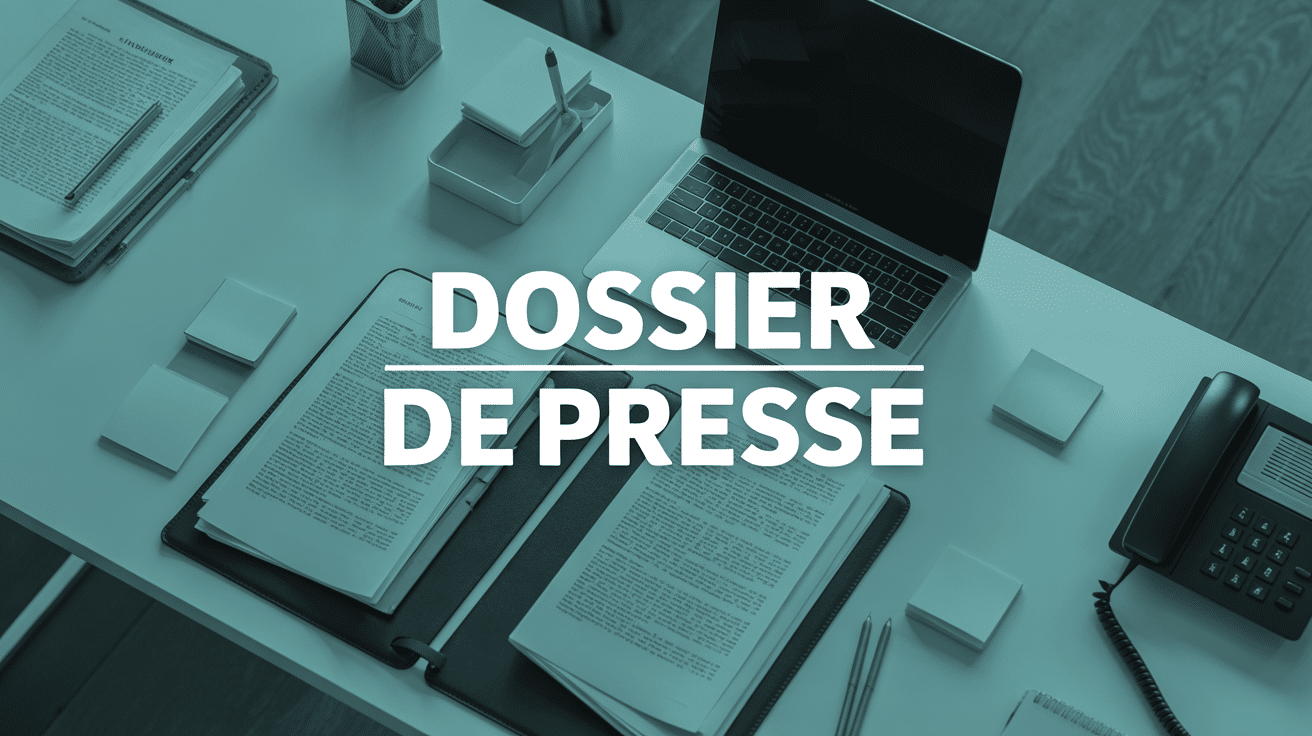 bureau moderne dossier de presse documents ordinateur