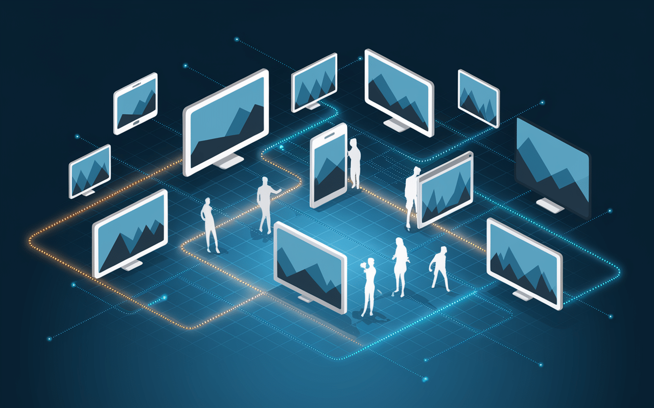 Paysage fragmenté de supports de communication interactifs