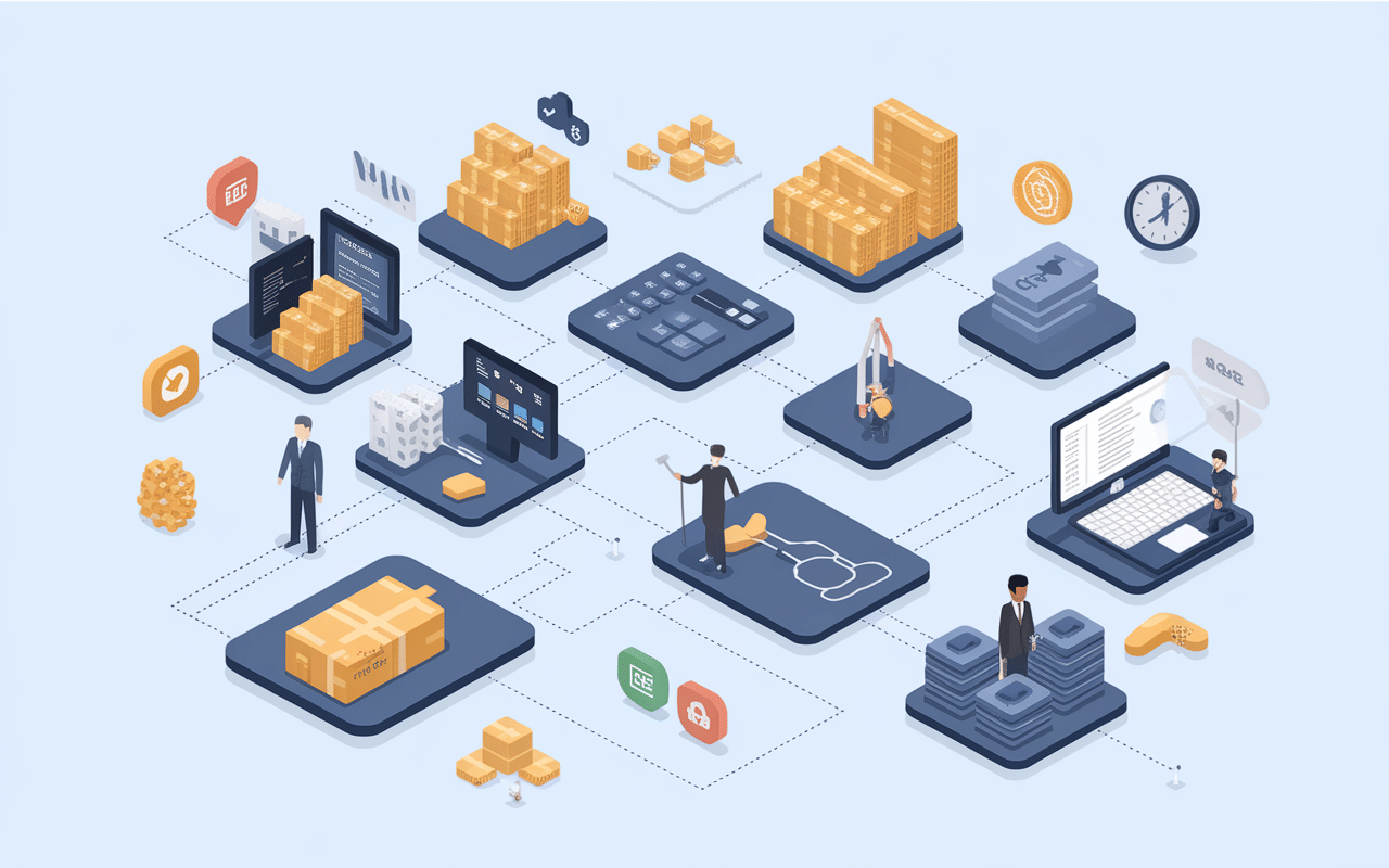 schéma erpnext modules connectés comptabilité ventes RH
