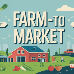 illustration farm-to-market ferme connectée ville