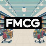 Vue supermarché fmcg rayons caddies