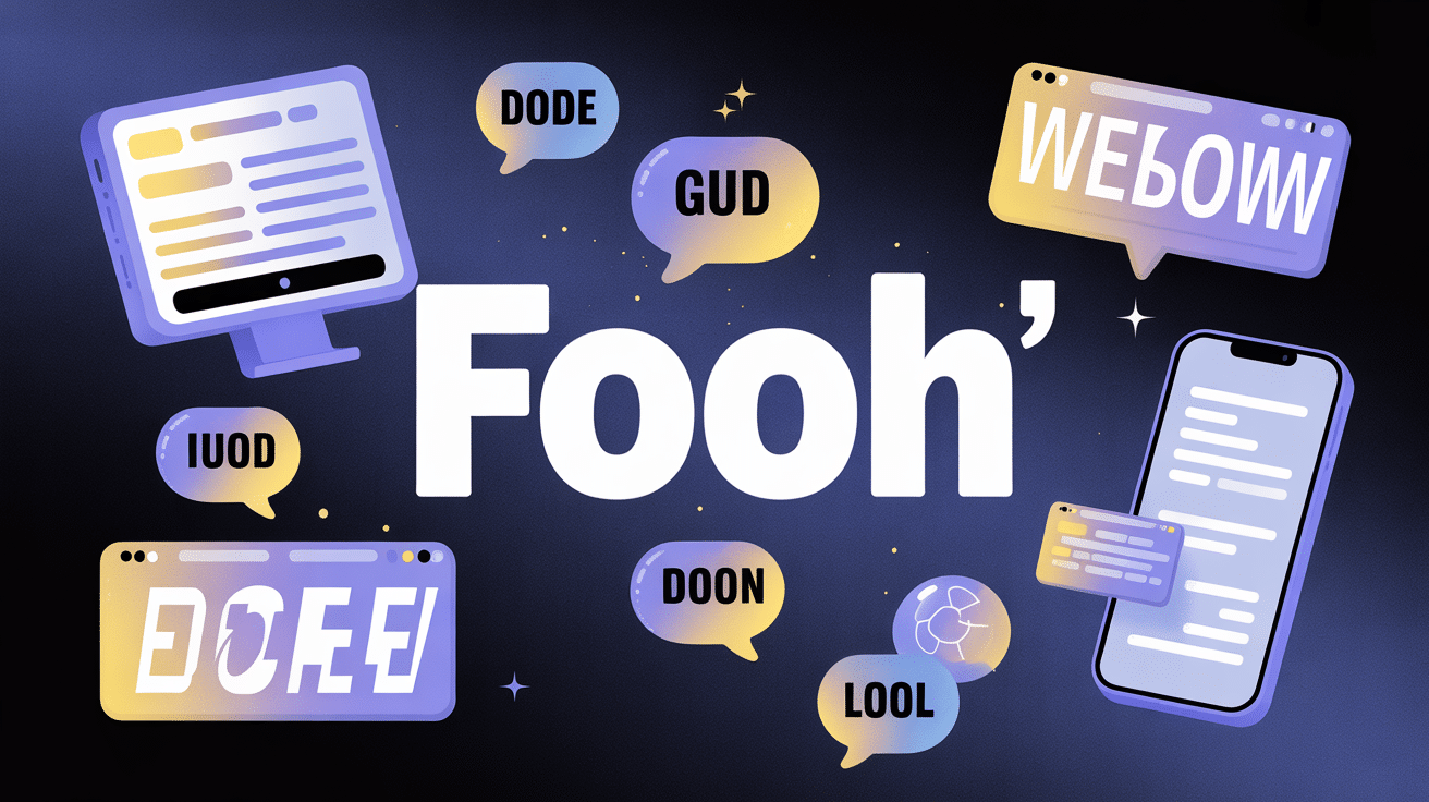 mot fooh illustration bulle dialogue