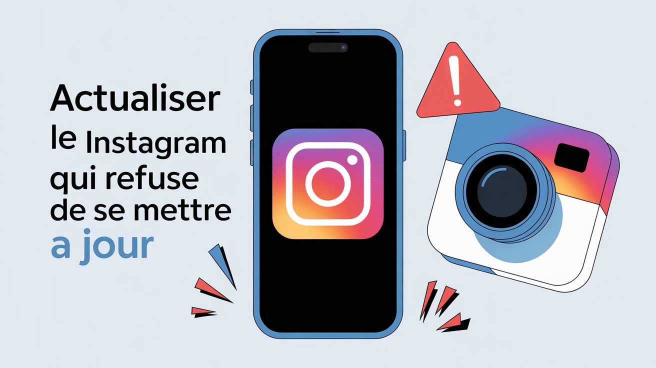 Impossible d actualiser le fil Instagram illustration smartphone ecran noir