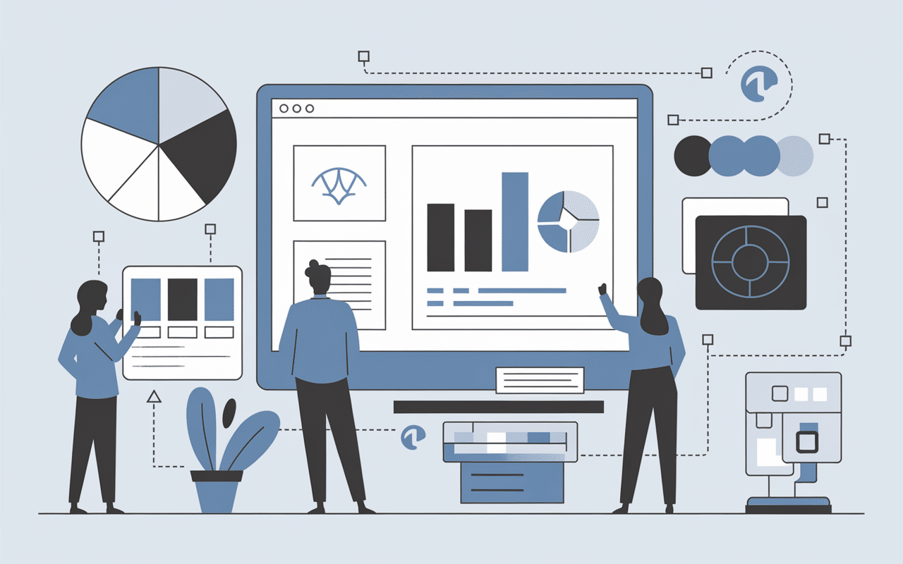 Éléments identité visuelle design marques en a