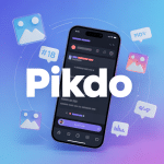 interface pikdo instagram avec icônes hashtags statistiques