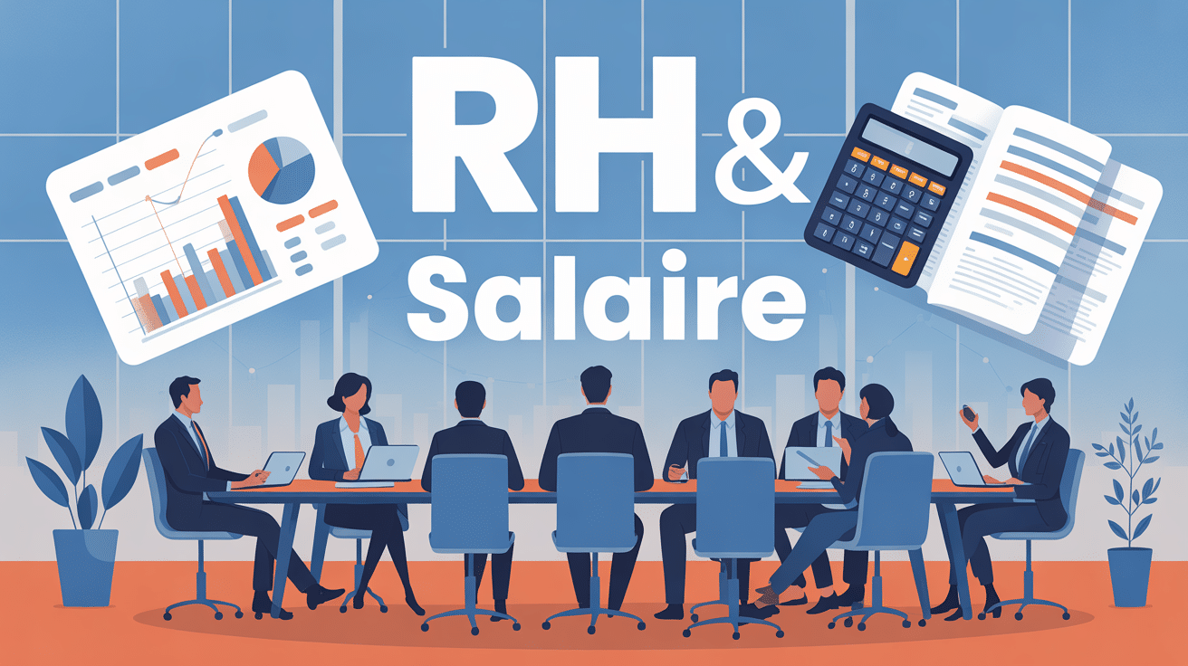 Illustration rh salaire réunion professionnels