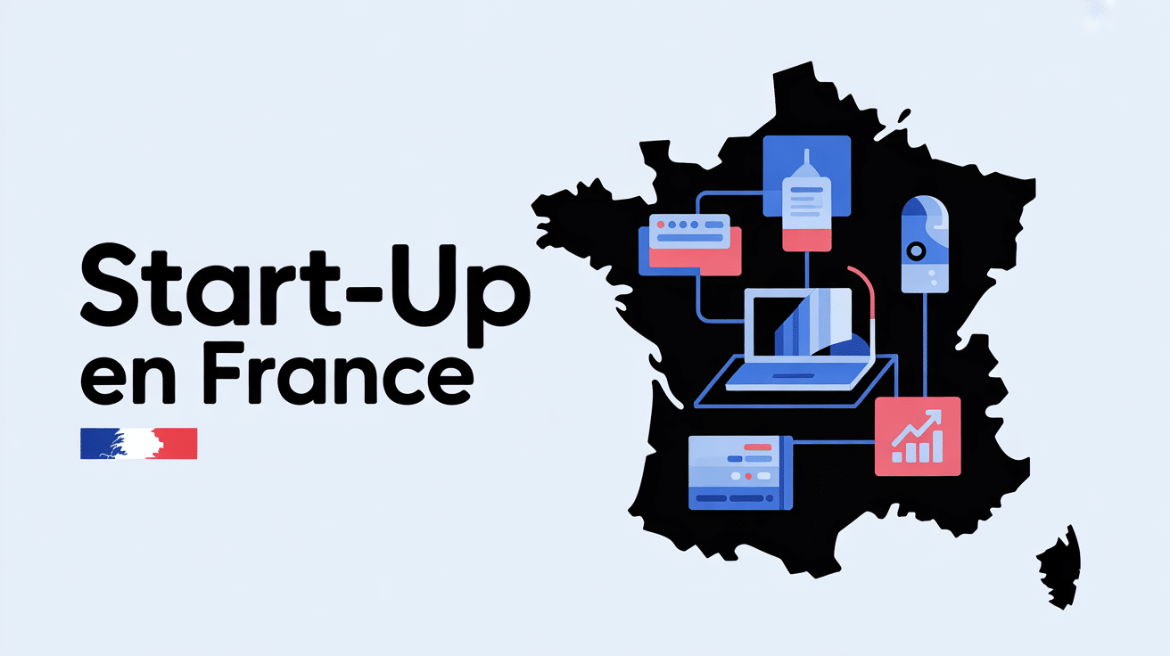 Start up in France illustration carte France innovation