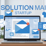 illustration startup mail solution moderne