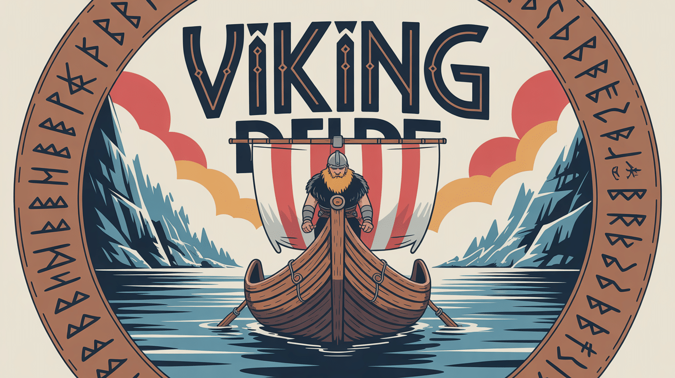 Viking dir guerrier nordique illustration fjord