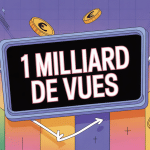 1 milliard de vue youtube prix écran géant et pièces euros