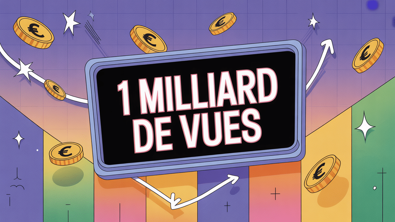 1 milliard de vue youtube prix écran géant et pièces euros