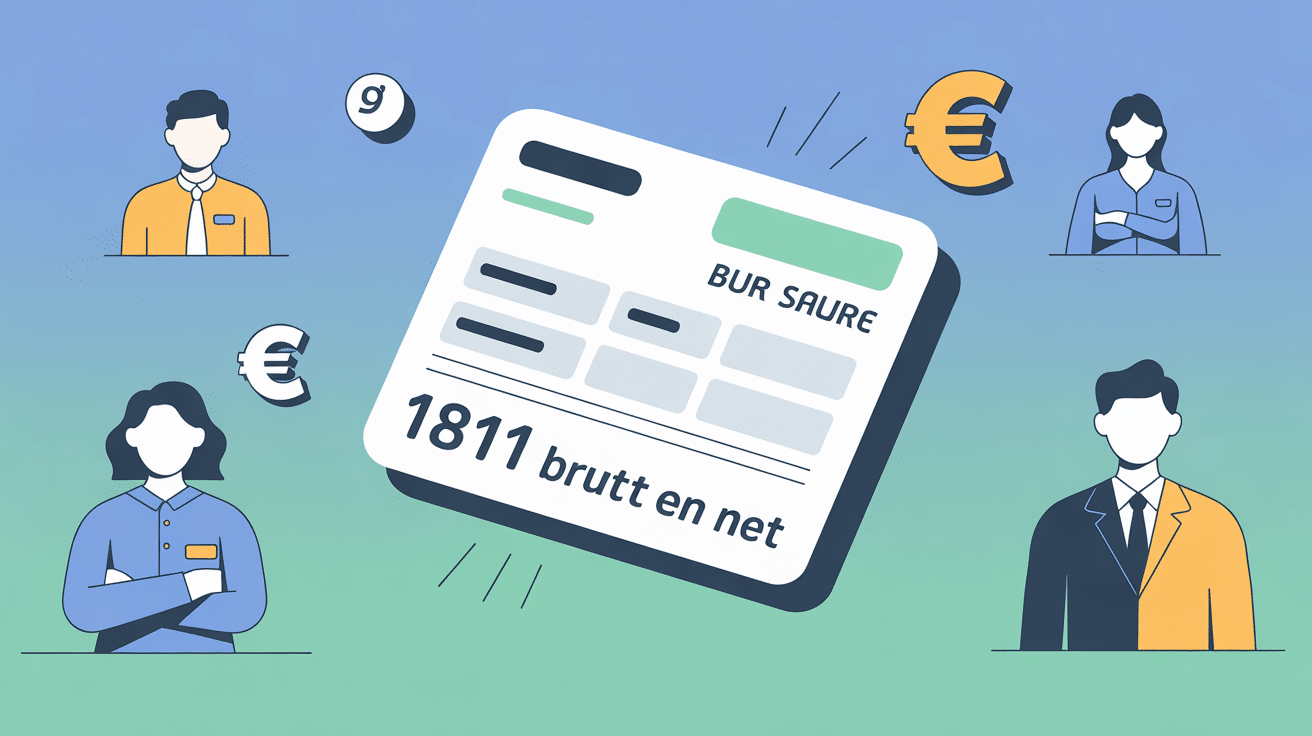 1811 brut en net fiche de paie vectorielle avec symboles cotisations
