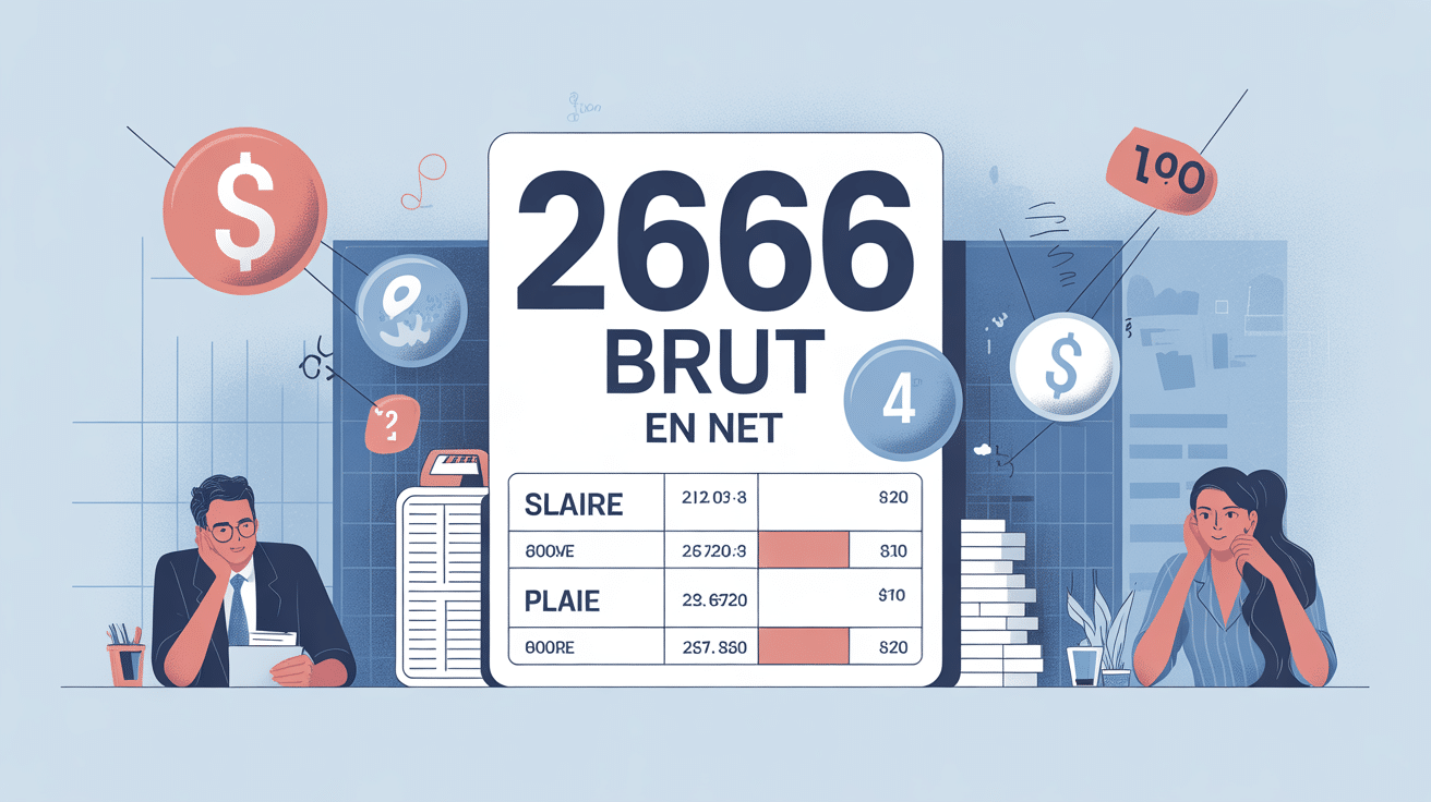 Visuel salaire brut à net 2666 brut en net