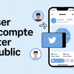 comment mettre son compte twitter en public illustration smartphone