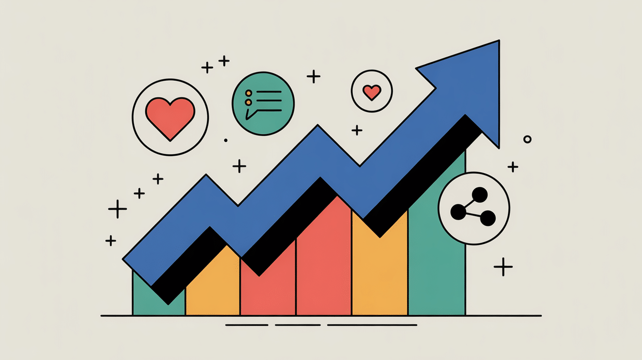 comment percer sur tiktok, graphique viralité, engagement croissance