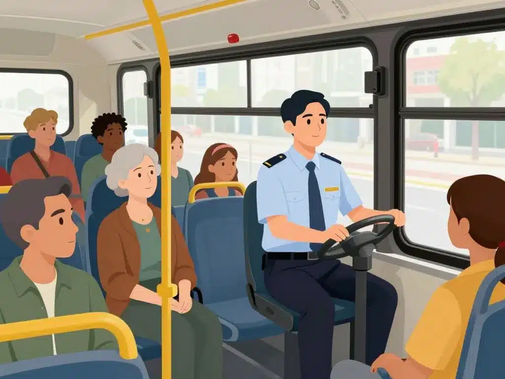 devenir chauffeur de bus conducteur et passagers urbain