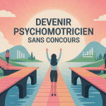 devenir psychomotricien sans concours illustration vectorielle parcours