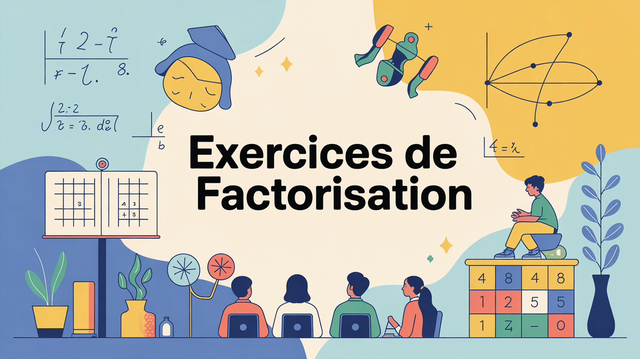 exercice factorisation visuel moderne et scolaire