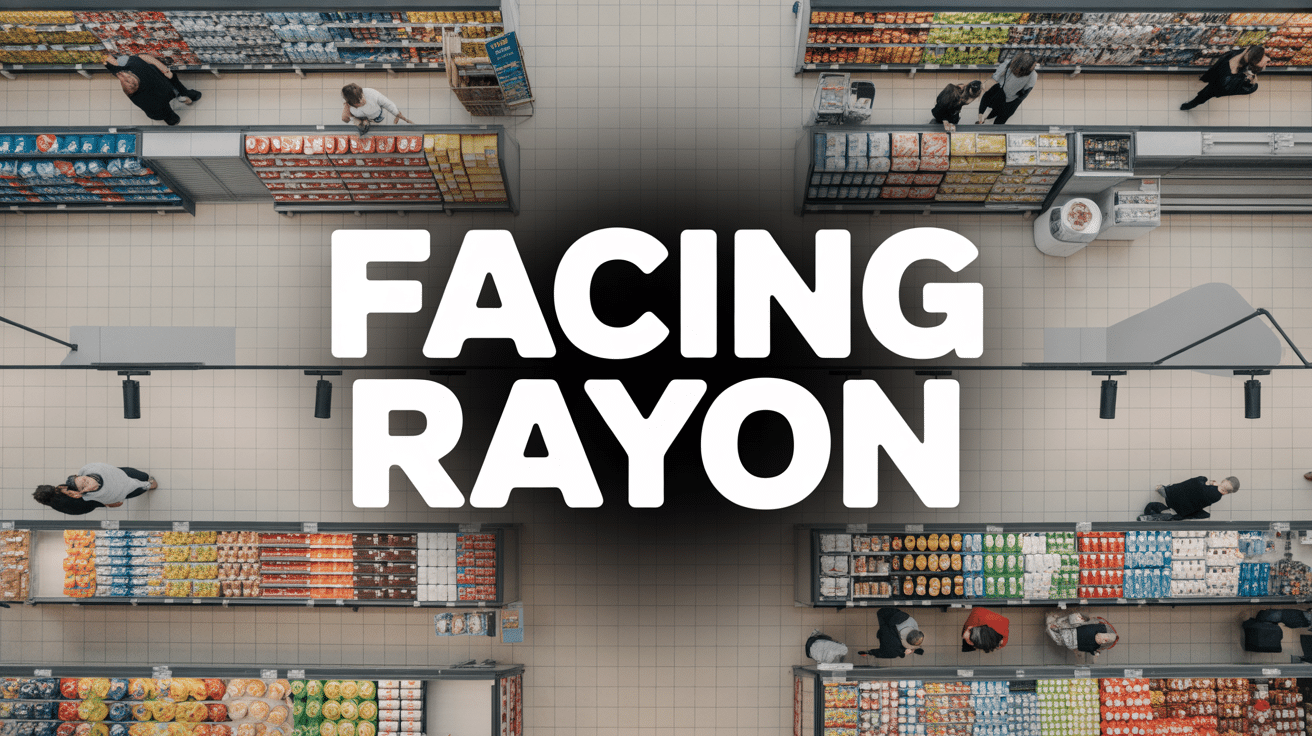 Facing rayon en supermarché moderne