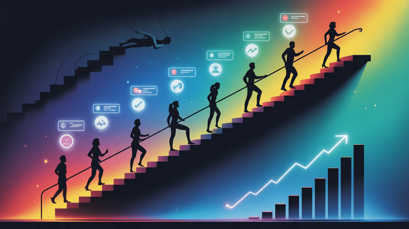 fyp escalier digital pour visibilité tiktok