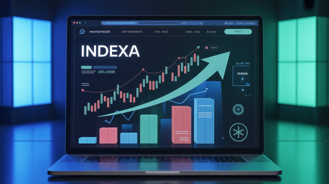 interface indexa écran ordinateur graphique financier